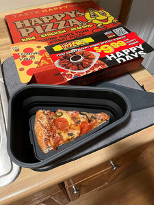  The Perfect Pizza Pack™ - Reusable Pizza Storage Container with  5 Microwavable Serving Trays - BPA-Free Adjustable Pizza Slice Container to  Organize & Save Space, Blue: Home & Kitchen